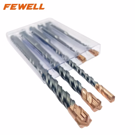 Premium Grade 5PCS SDS Plus Cross Tip 6X110mm 6.5X110mm 6.5X160mm 10X160mm 12X160mm Electric Rotary Hammer Drill Bits Set for Concrete Granite